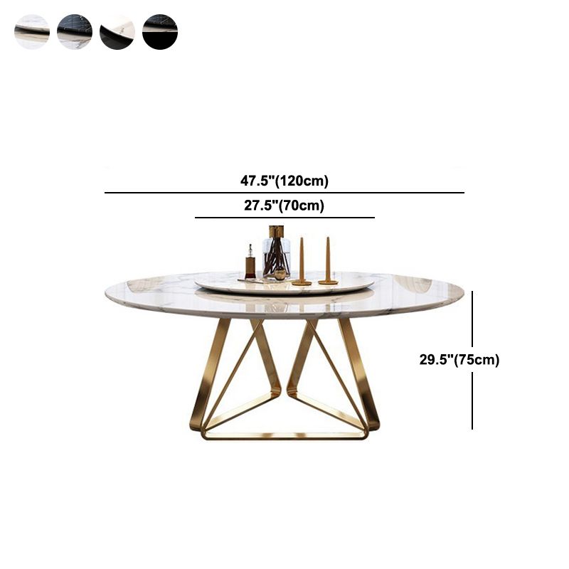 Marmeren eettafel Eigentijdse eettafel met voetstuk