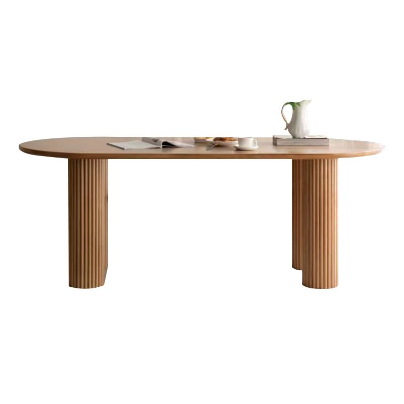 Moderner massiver Holz Office Desk Oval Task Schreibtisch mit 4-Legs für Zuhause