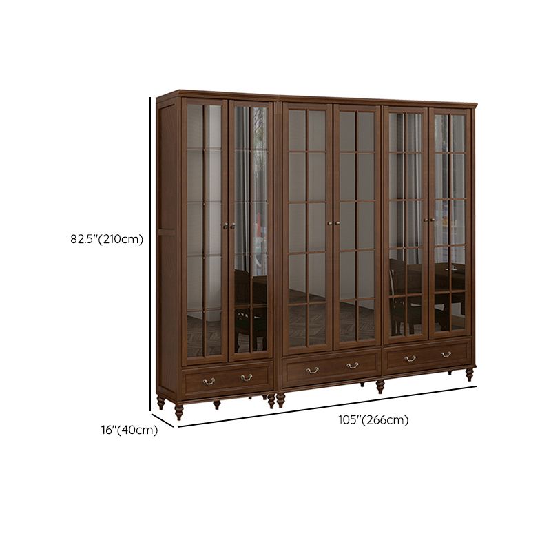 Mid-Century Modern Pine Storage Cabinet Solid Wood Brown Storage Cabinet with Drawer Clearhalo 'Cabinets & Chests' 'cabinets_chests' 'furn' 'furn_cabinets_chests' 'Furniture' 'Living Room Furniture' 1200x1200_e1a9d93f-e972-4f38-bbff-6f5058a120d8