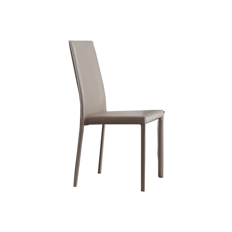 Modern Simple Side Chair Faux Leather Side Dining Chair for Home Use Clearhalo 'Dining Chairs' 'Dining Tables & Seating' 'dining_chair' 'furn' 'furn_dining_chair' 'Furniture' 'Kitchen & Dining Furniture' 1200x1200_e1aab087-9724-4bc6-a04b-46249e1d4b51