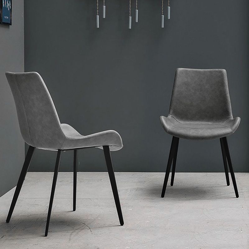 Minimalist Style Leather Dining Chairs Solid Back Arm Chair for Home Use Clearhalo ' kitchen&dining_furn' 'Dining Chairs' 'Dining Tables & Seating' 'dining_chair' 'furn' 'furn_dining_chair' 'Furniture' 'furniture_dining_chair' 'Kitchen & Dining Furniture' 'kitchen' 1200x1200_e1aacf81-ce59-4507-a587-ecd56ff4c040