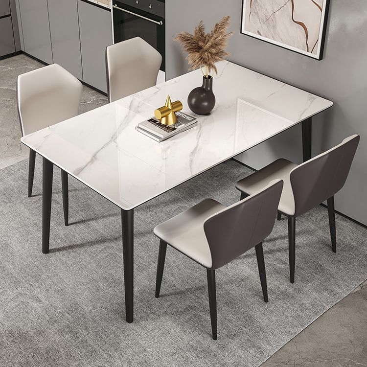 Ensemble de Table à manger moderne, ensemble de Table à manger rectangulaire avec chaises à oreilles, 1/4/5/7 pièces