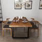 Industrial Pine Wood Dining Table Set 1/2/5/7 Pieces Dinette Set for Home