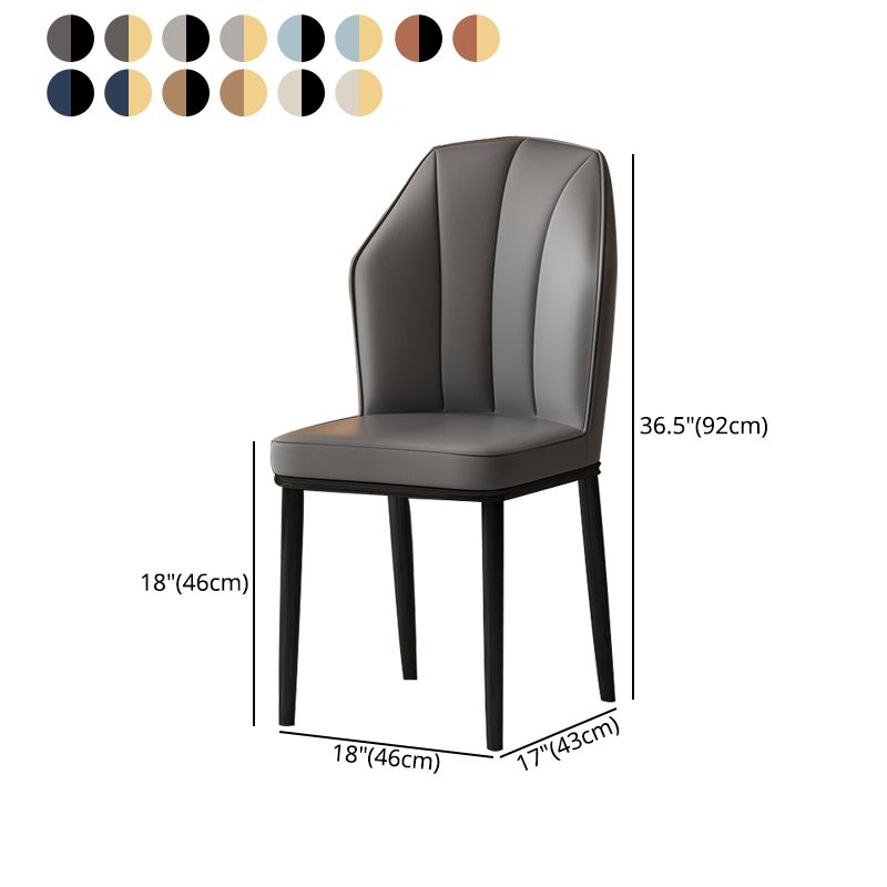 Scandinavian Home Side Chair Wingback Metal Upholstered Dining Room Chair (Set of 4) Clearhalo ' kitchen&dining_furn' 'Dining Chairs' 'Dining Tables & Seating' 'dining_chair' 'furn' 'furn_dining_chair' 'Furniture' 'furniture_dining_chair' 'Kitchen & Dining Furniture' 'kitchen' 1200x1200_e1b29d3b-dcb3-4a6f-b1a4-0affa3e7a1cd