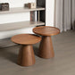 Contemporary Style Side End Table Pedestal Wooden Round Sofa Side Accent Table