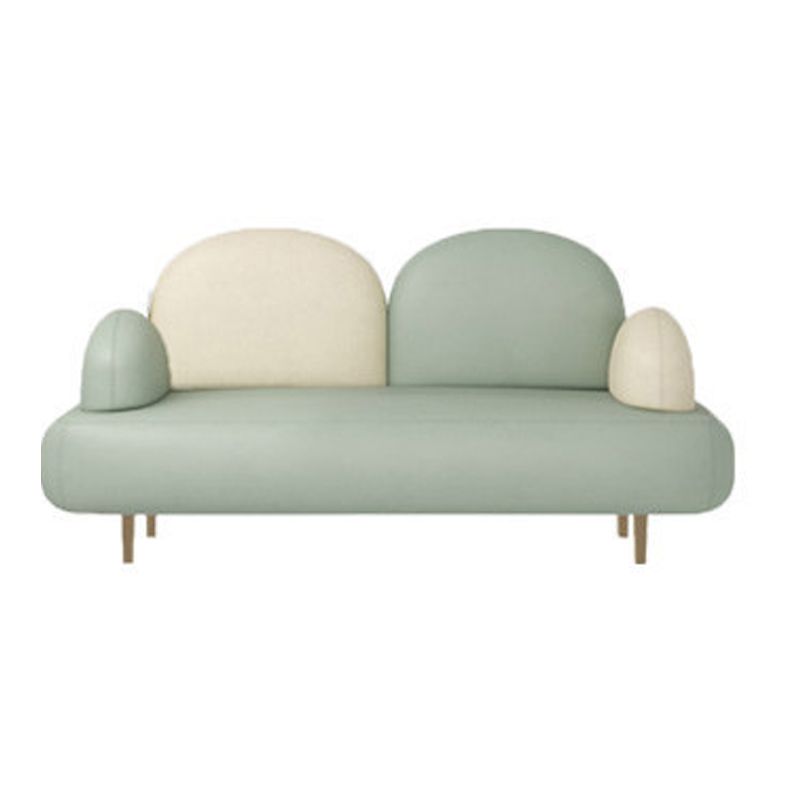 Pillow Top Arm Sofa Modern Faux Leather 31.5-In High Loveseat Clearhalo 'furn' 'furn_sofas' 'Furniture' 'furniture_sofas' 'kitchen' 'kitchen_sofas' 'Living Room Furniture' 'Sofa' 'sofas' 1200x1200_e1b5772f-f2c6-422e-bde3-a0f472894ed6