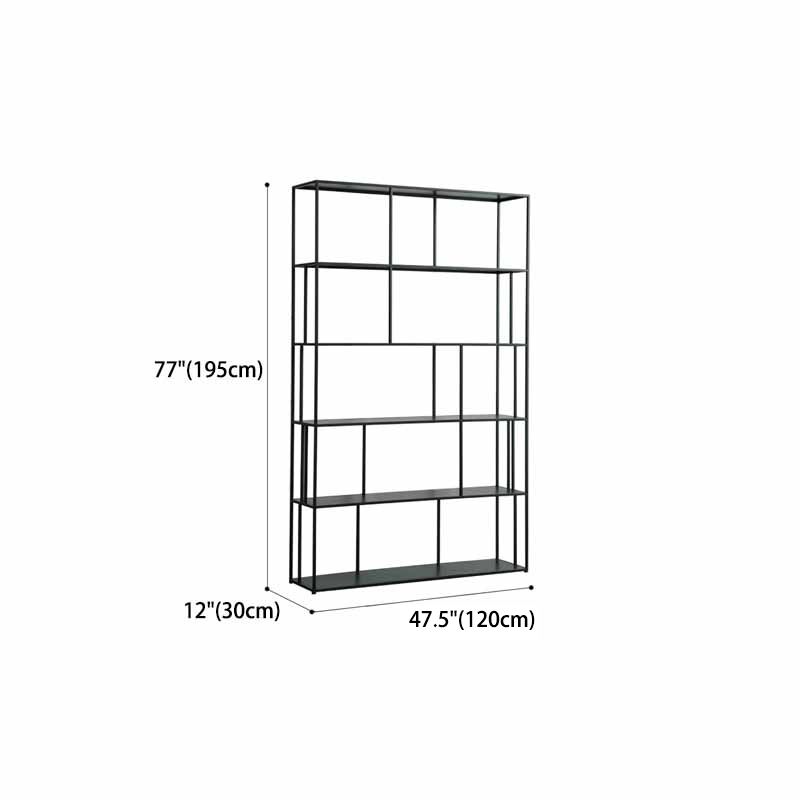 Modern Style Bookcase Open Back Metal Bookshelf for Home Office Clearhalo 'Bookcases' 'furn' 'furn_bookcases' 'Furniture' 'Office Furniture' 1200x1200_e1ba164e-b126-4672-8680-cc04fd70d925