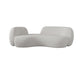 Contemporary Tuxedo Arm Curved Sofa Tight Back in Grey/White
