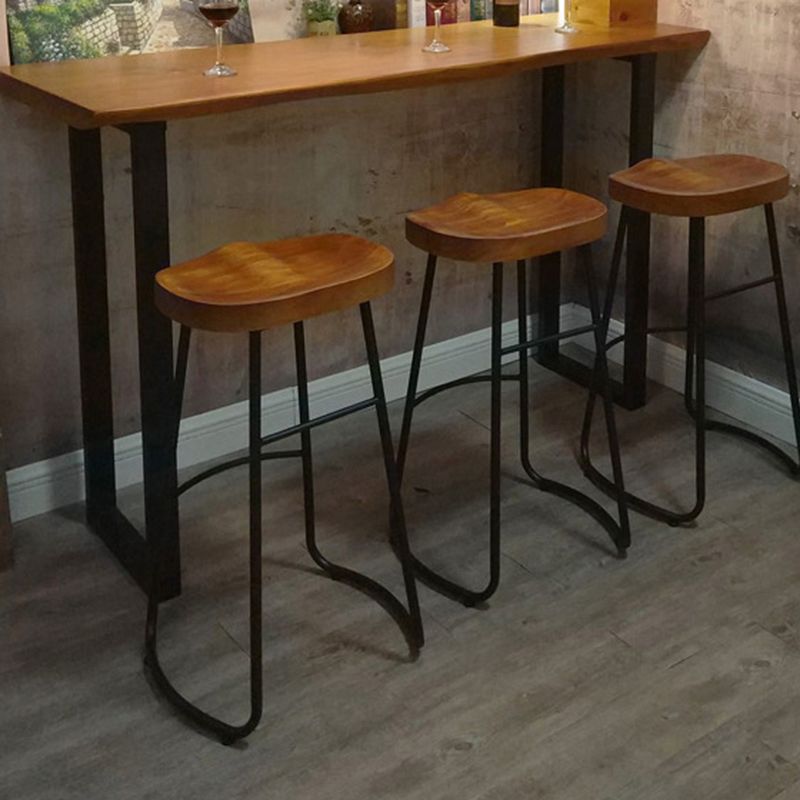Industrial Style Solid Wood Pub Dining Set 1/2/4/6 Pcs Rectangular Pub Set for Home Clearhalo 'Bar Furniture' 'furn' 'furn_home_bar_bar_sets' 'Furniture' 'Home Bars & Bar Sets' 'home_bar_bar_sets' 'Kitchen & Dining Furniture' 1200x1200_e1ba9dd4-d7c5-434b-bb08-ede4c8f1aba2