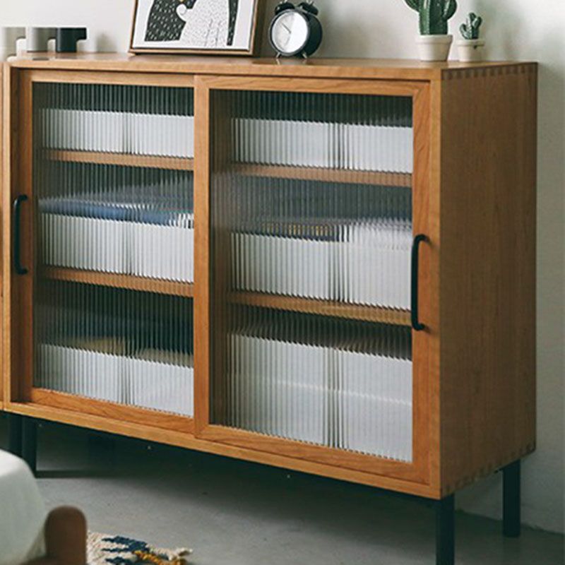 Scheda laterale in legno moderno minimalista casa rettangolare rettangolare con porta