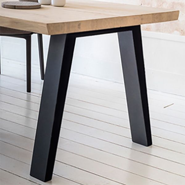 Escritorio de escritura de oficina en casa rectangular escritorio de oficina de madera maciza industrial con patas de metal