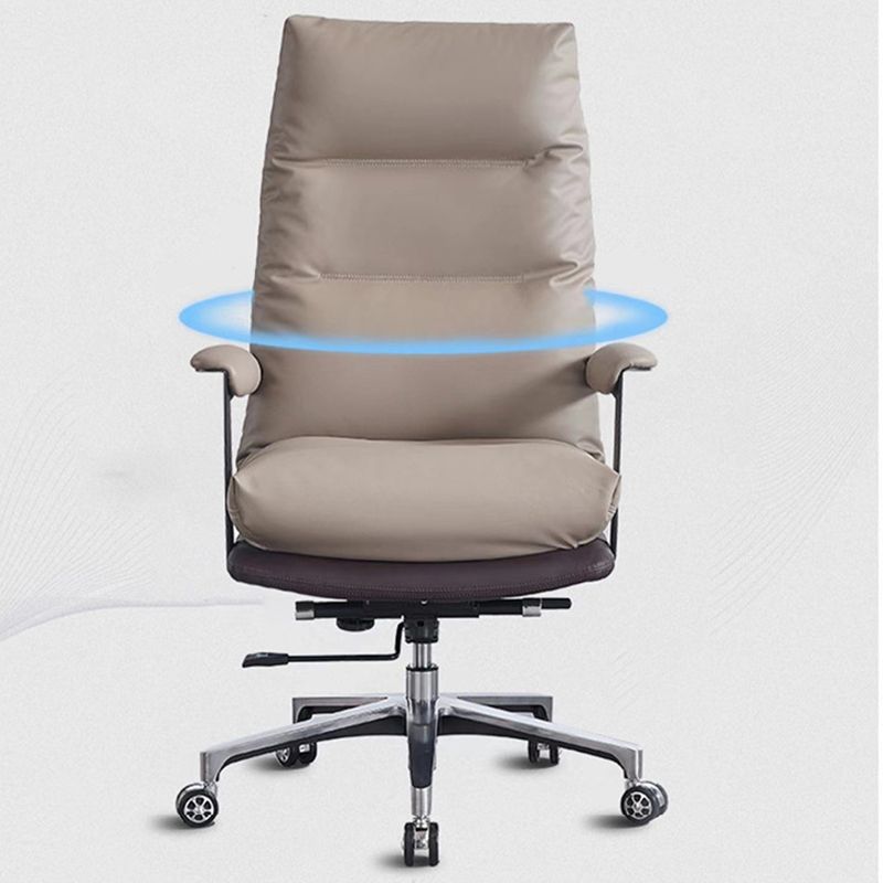 Contemporary Office Chair Adjustable Seat Height Leather Leather Executive Chair Clearhalo 'furn' 'furn_office_chair' 'Furniture' 'Office Chairs' 'Office Furniture' 'office_chair' 1200x1200_e1bb126e-a35a-4dc1-af56-d21e444cfadd