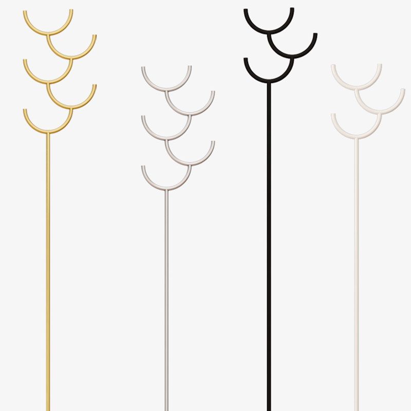 フック付きフリースタンディングハンガーインダストリアルスタイルのメタルコートハンガー