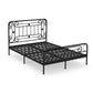 Glam Metallic Open-Frame Bed with with Rectangular Headboard and Footboard