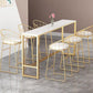 Rectangular Sintered Stone Top Bar Table Luxurious Bar Table with Trestle Base in Gold Clearhalo 'Bar Furniture' 'Bar Tables' 'bar_tables' 'furn' 'furn_bar_tables' 'Furniture' 'Kitchen & Dining Furniture' 1200x1200_e1bde6fb-6a8d-493d-b983-37fe94ec5ee0