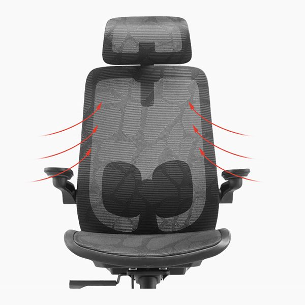 Adjustable High Back Office Chair Lumbar Support Contemporary Chair Clearhalo 'furn' 'furn_office_chair' 'Furniture' 'Office Chairs' 'Office Furniture' 'office_chair' 1200x1200_e1bea513-1803-499a-994a-51e6987a4ee1