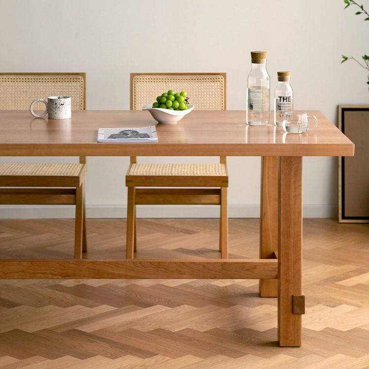 Rectangle Trestle Furniture Pine Solid Wood Dining Room Collection for Home Clearhalo ' dining_table' 'Dining Tables & Seating' 'Dining Tables' 'furn' 'furn_dining_table' 'Furniture' 'furniture_dining_table' 'Kitchen & Dining Furniture' 'kitchen&dining_furn' 'kitchen' 'kitchen_dining_table' 1200x1200_e1bf24ce-b73d-4f9f-8967-4c55dc6de284