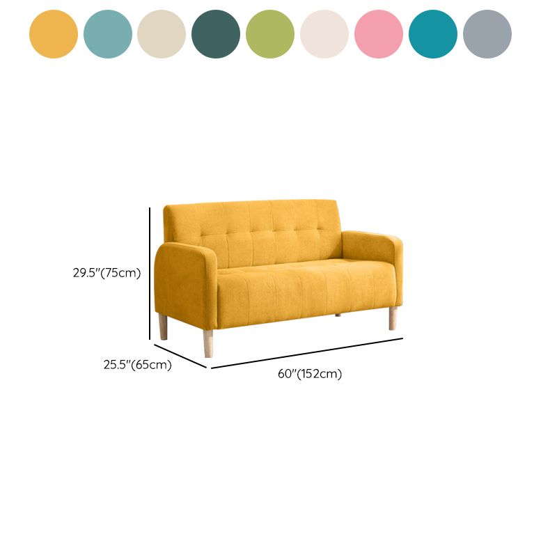 Scandinavian Settee Tufted Square Arm Living Room 3 Seater Seating Clearhalo 'furn' 'furn_sofas' 'Furniture' 'Living Room Furniture' 'Sofa' 'sofas' 1200x1200_e1c00415-2e02-419b-b901-64b5667877ef