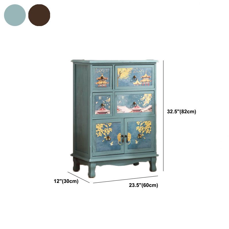 11,81-inch breedte opbergkist traditioneel massief houtsaler