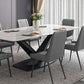 Modern Dining Table Stone Dining Room Dining Table with Metal Base Clearhalo 'Dining Tables & Seating' 'Dining Tables' 'dining_table' 'furn' 'furn_dining_table' 'Furniture' 'Kitchen & Dining Furniture' 1200x1200_e1c18df3-868b-4b3e-8dc2-5af074e437ae