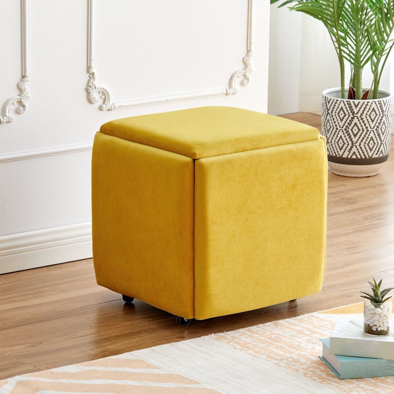 Modern Plain Boucle Ottoman Velvet Square with Storage Target Pouf Clearhalo 'furn' 'furn_ottomans_poufs' 'Furniture' 'Living Room Furniture' 'Ottomans & Poufs' 'ottomans_poufs' 1200x1200_e1c1b820-5b3d-4a76-afe9-5c7a9fae4fb5