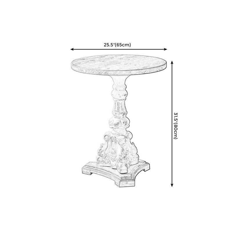 Pedestal Side Table Wood Round Side End Table- Distressed Surface Treatment Clearhalo 'Coffee & Accent Tables' 'End & Side Tables' 'end_side_table' 'Furniture' 'furniture_end_side_table' 'Living Room Furniture' 1200x1200_e1c2a849-9efa-476b-81f1-4191843e0f83