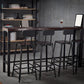 Contemporary Square Dining Stools Metal Bar Stools with Metal Base