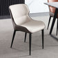 Modern Simple Side Chair Faux Leather Wingback Chair for Bedroom