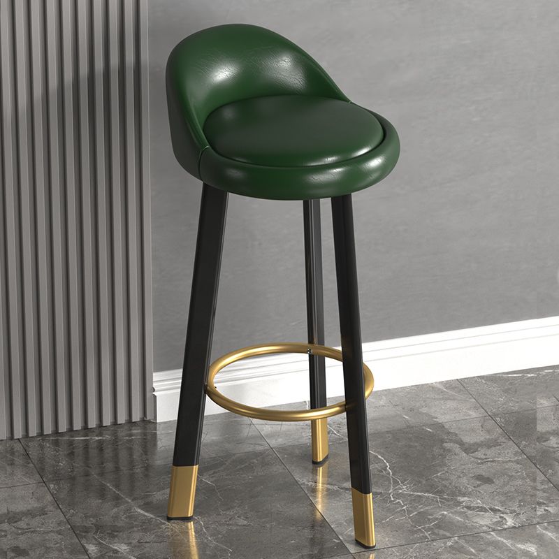 Modern Backrest Armless Counter Stool Steel Cashier Bar Stool with Cushion and Footrest Clearhalo 'Bar Furniture' 'Bar Stools' 'bar_stools' 'furn' 'furn_bar_stools' 'furniture_bar_stools' 'Kitchen & Dining Furniture' 'kitchen&dining_furn' 'kitchen' 'kitchen_furn' Furniture' 1200x1200_e1c424c7-4731-4eaf-a216-b11b9a76b1d2