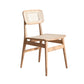 Wood Rattan Scandinavian Style Dining Chair Dining Room Open Back Dining Side Chair Clearhalo ' kitchen&dining_furn' 'Dining Chairs' 'Dining Tables & Seating' 'dining_chair' 'furn' 'furn_dining_chair' 'Furniture' 'furniture_dining_chair' 'Kitchen & Dining Furniture' 'kitchen' 1200x1200_e1c4bc6d-a09a-4b71-a1a4-dce3a0f0bece