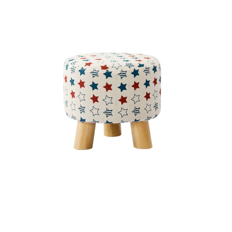 Cotton Standard Stool Modern Style Simple Household Round Stool Clearhalo 'furn' 'furn_ottomans_poufs' 'Furniture' 'Living Room Furniture' 'Ottomans & Poufs' 'ottomans_poufs' 1200x1200_e1c4da2a-44ca-4a69-a41e-c1443bd960bd