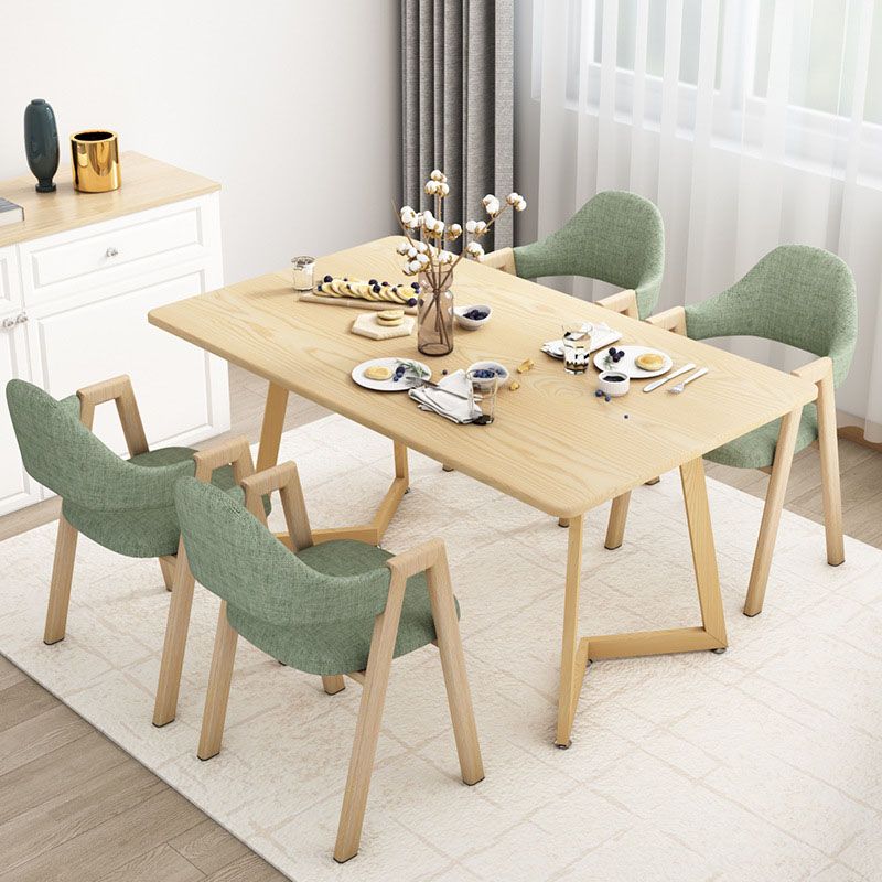 Sedia da pranzo in tessuto moderno con braccia finitura opaca sedia posteriore