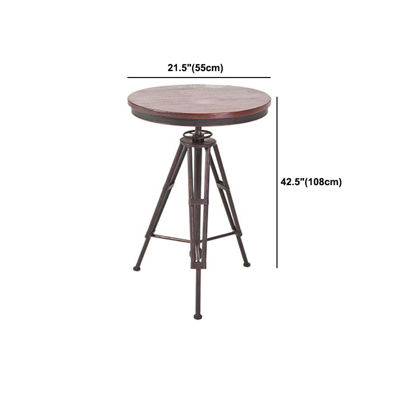 Industrial 1/2/3 Pieces Solid Wood Bar Table Set Adjustable Counter Set for Home Use Clearhalo 'Bar Furniture' 'furn' 'furn_home_bar_bar_sets' 'Furniture' 'Home Bars & Bar Sets' 'home_bar_bar_sets' 'Kitchen & Dining Furniture' 1200x1200_e1c5e5e5-439f-430f-909c-a486d71a174e