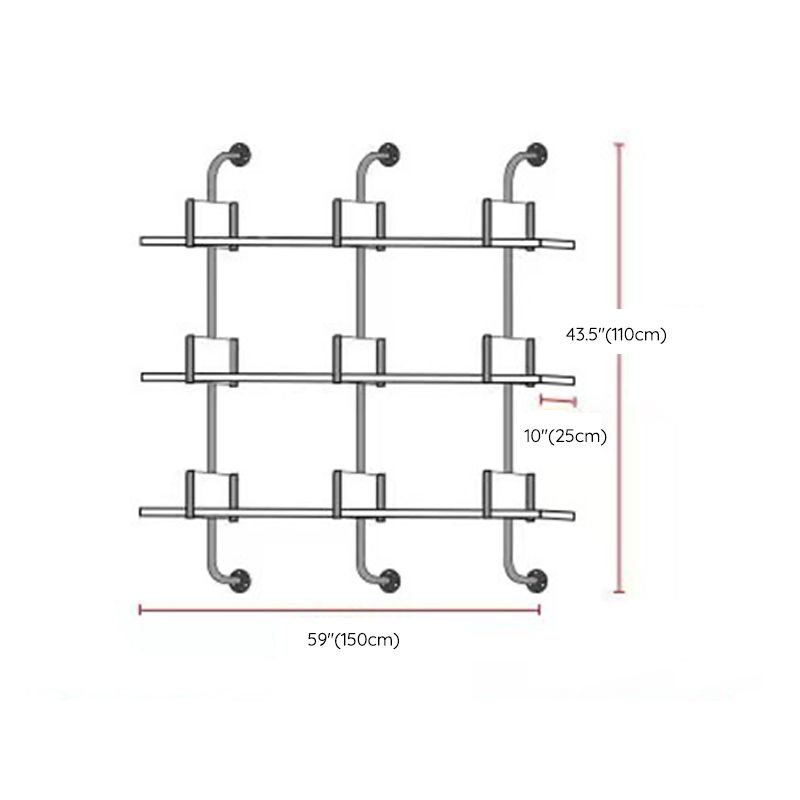 Metal and Wooden Shelf Bookcase Open Wall Mounted Gold Bookshelf for Home Clearhalo 'Bookcases' 'furn' 'furn_bookcases' 'Furniture' 'Office Furniture' 1200x1200_e1c6935d-5f93-4116-a716-8863dd280b25