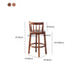 Modern Style Bar Stool Solid Wood Backrest Bar Stools with Swivel