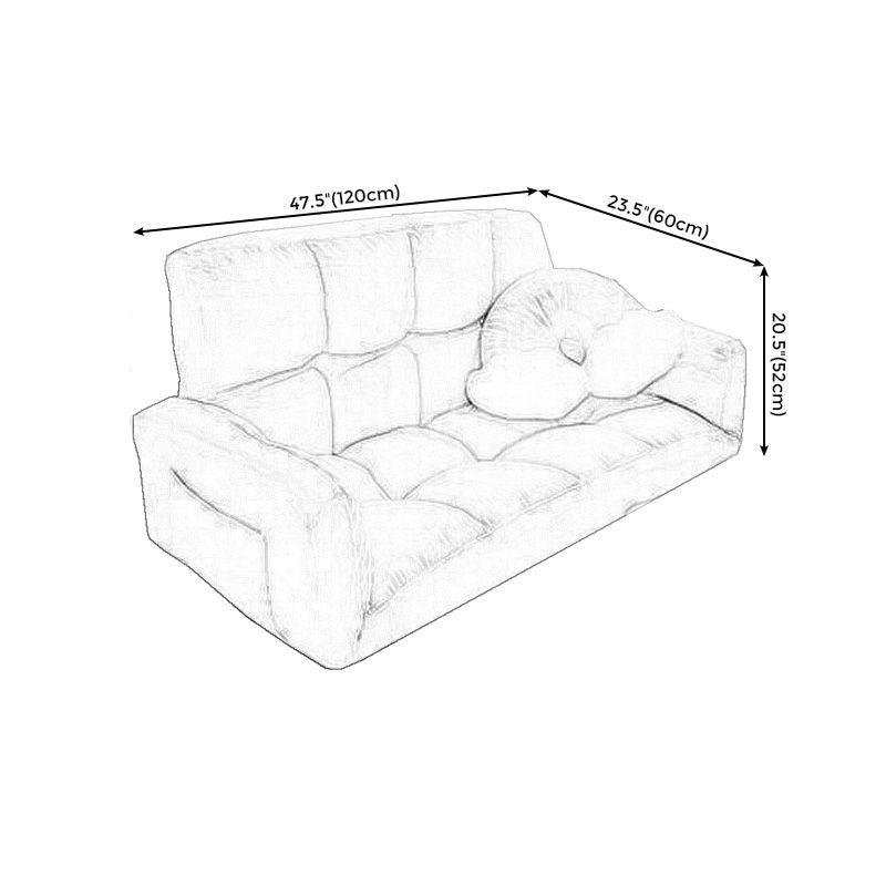 Scandinavian Cotton-Blend Sofa Convertible Tufted Sofa Bed with Pillows Clearhalo 'furn' 'furn_sofas' 'Furniture' 'furniture_sofas' 'Living Room Furniture' 'Sofa' 'sofas' 1200x1200_e1c84049-7029-4af7-9142-780af43b2936