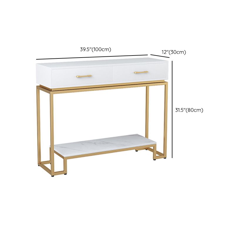 長方形の形状現代コンソール表2引き出し木材コンソールソファテーブル