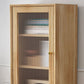 Rubberwood glazen deur accentkast 2 - lade 19,7 "W zijkast