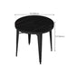 Table de tabouret de bar Glam Table de bar en pierre noire avec 4 pieds en métal