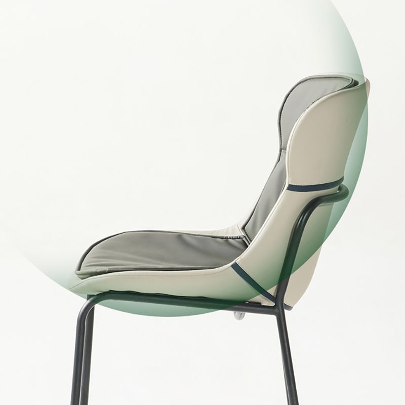 Industrial Style Leather Dining Side Chairs Solid Back Armless Side Chair Clearhalo ' kitchen&dining_furn' 'Dining Chairs' 'Dining Tables & Seating' 'dining_chair' 'furn' 'furn_dining_chair' 'Furniture' 'furniture_dining_chair' 'Kitchen & Dining Furniture' 'kitchen' 1200x1200_e1ca76c6-d8af-4d2a-8781-1c33283c1dc6