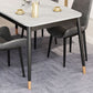 Medieval Modern Stone Dining Table with 4 Legs Pedestal Table for Dining Room