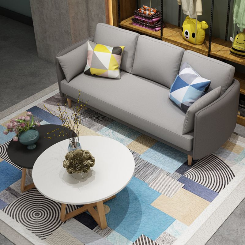 Tuxedo Arm Sofa Scandinavian Fabric Sofa 29.13" D x 31.89" H Clearhalo 'furn' 'furn_sofas' 'Furniture' 'furniture_sofas' 'kitchen' 'kitchen_sofas' 'Living Room Furniture' 'Sofa' 'sofas' 1200x1200_e1ce5507-c57e-4046-88dd-b25366eb805c