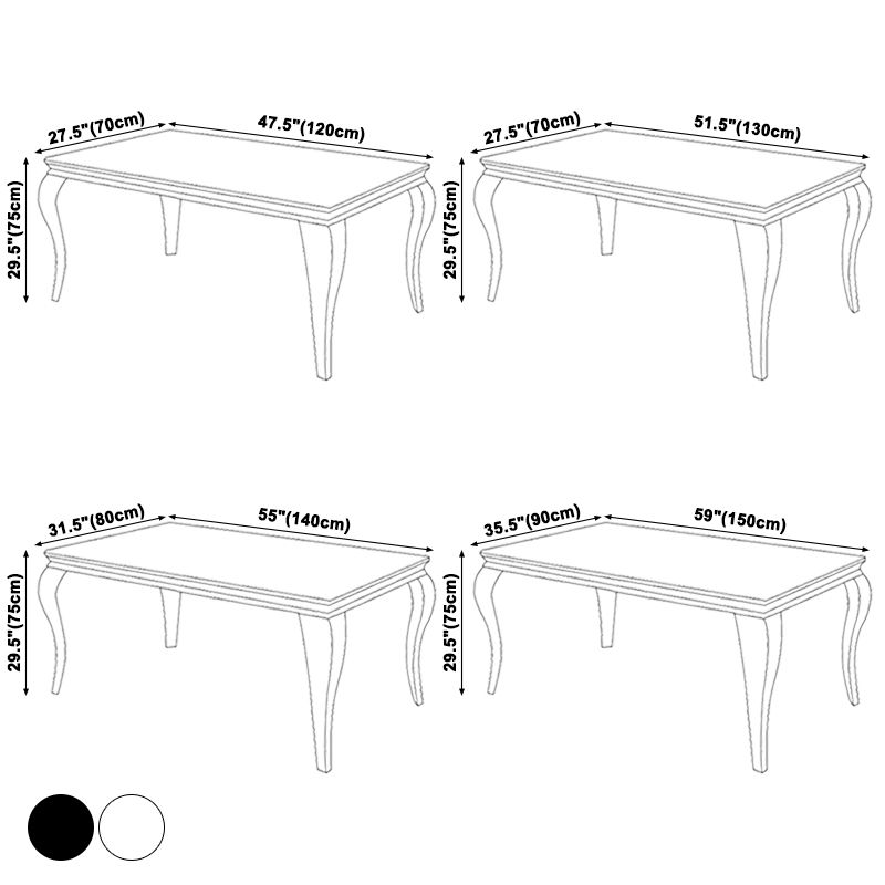 Traditional Luxury Stone Table Rectangle Stainless Steel Dining Table for Home Clearhalo ' dining_table' 'Dining Tables & Seating' 'Dining Tables' 'furn' 'furn_dining_table' 'Furniture' 'furniture_dining_table' 'Kitchen & Dining Furniture' 'kitchen&dining_furn' 'kitchen' 'kitchen_dining_table' 1200x1200_e1d0460e-ba05-4f58-9936-9438b4a84e8e