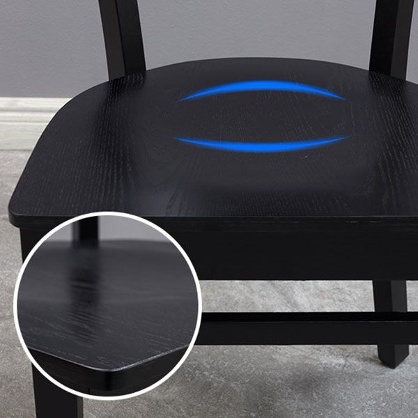 Zeitgenössischer Holz Essstuhl offenen Essnebelmöbeln in mattem Finish offener Rücken