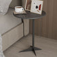Modern Round Slate Side Table Pedestal Corner Table for Living Room
