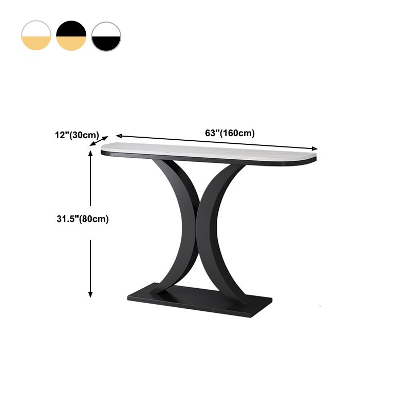 Tabella della console moderna di marmo 31,5 pollici di accento alto con scaffale