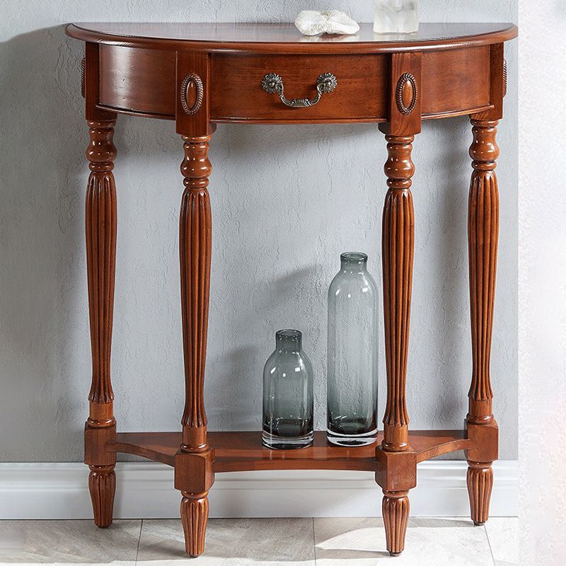 Wooden Console Table Mid Century Modern Accent Table for Hall , 10.5 inch Wide