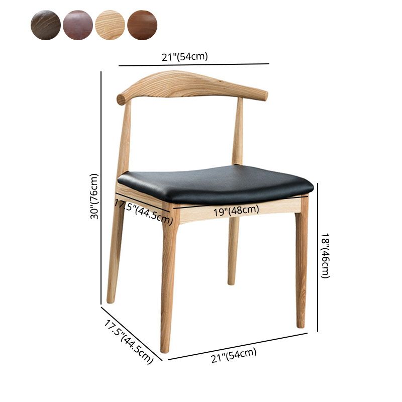 Traditional Style Solid Wood Dining Chair Open Back Dining Room Side Chairs Clearhalo ' kitchen&dining_furn' 'Dining Chairs' 'Dining Tables & Seating' 'dining_chair' 'furn' 'furn_dining_chair' 'Furniture' 'furniture_dining_chair' 'Kitchen & Dining Furniture' 'kitchen' 1200x1200_e1d2a247-1c6c-4305-a3da-7ab9265578b7