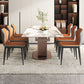 Contemporary 1/4/5/7 Pieces Dining Set Rectangle Dining Table with Pedestal Base Clearhalo 'Dining Room Sets' 'Dining Tables & Seating' 'dining_room_set' 'furn' 'furn_dining_room_set' 'Furniture' 'furniture_dining_room_set' 'Kitchen & Dining Furniture' 'kitchen&dining_furn' 'kitchen' 1200x1200_e1d2f538-4851-4c98-9fc1-e16c0b8792e9