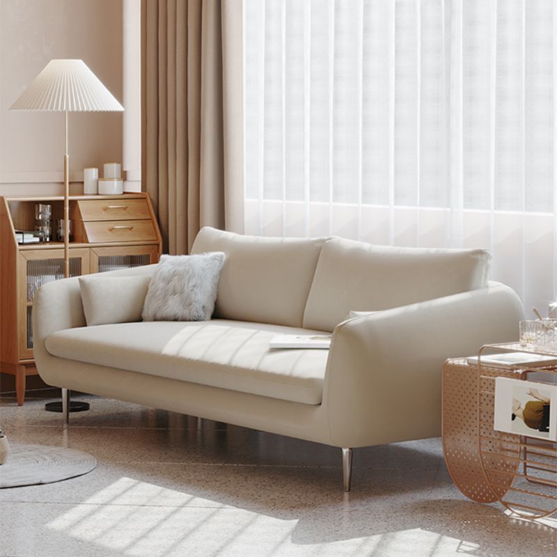 Loose Back Velvet Square Arm Contemporary Sofa with Slipcovered for Apartment Clearhalo 'furn' 'furn_sofas' 'Furniture' 'furniture_sofas' 'kitchen' 'kitchen_sofas' 'Living Room Furniture' 'Sofa' 'sofas' 1200x1200_e1d597ec-fe78-4151-a5e8-5a53540bcf9a